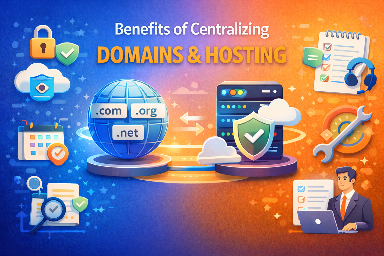 beneficios de centralizar hosting y dominios